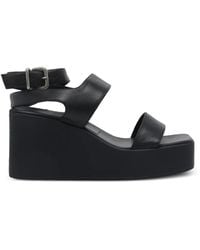 Vic Matié - Travel Wedges Squared-Toe Sandals - Lyst