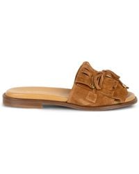 Luca Grossi - Fringed Bow-Detail Sandals - Lyst