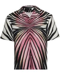 Roberto Cavalli - Zebra-Print Short-Sleeve Shirt - Lyst