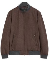 Pal Zileri - Zip-Up Wool Bomber Jacket - Lyst