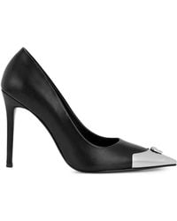 Philipp Plein - Nappa Decollete Hi-Heels Pumps H105 Skull Toe - Lyst