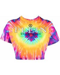 Philipp Plein - T-Shirt Crop À Imprimé Tie-Dye - Lyst