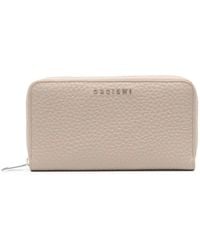 Orciani - Grained Leather Zip-Around Wallet - Lyst