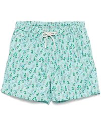 MC2 Saint Barth - Logo-Print Swim Shorts - Lyst
