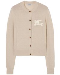 Burberry - Ekd Cotton Wool Cardigan - Lyst