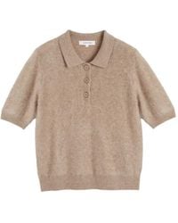 Chinti & Parker - Short-Sleeve Cashmere Polo Top - Lyst