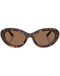 Dolce & Gabbana - Tortoiseshell Oval-Frame Sunglasses - Lyst
