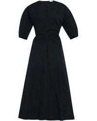 Rosetta Getty - Abito Midi Con Arricciatura - Lyst