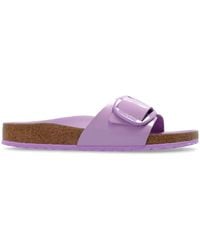 Birkenstock - Madrid Big-Buckle Patent-Leather Sandals - Lyst