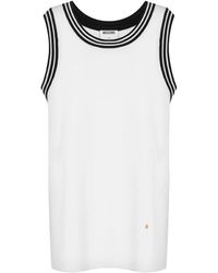 Moschino - Scoop-Neck Sleeveless Tank Top - Lyst