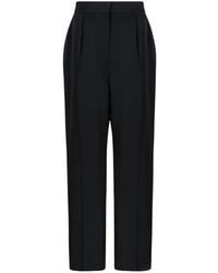 Balmain - Straight-Leg-Hose Mit Falten - Lyst