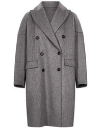 Brunello Cucinelli - Double-Breasted Drop-Shoulder Cashmere Coat - Lyst