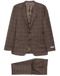 Canali - Checked Suit - Lyst