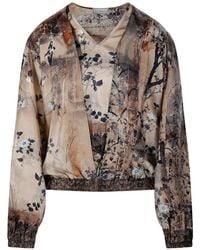 Pierre Louis Mascia - Aloe Floral-Print Long-Sleeve Blouse - Lyst