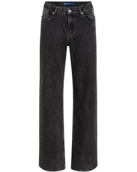 Karl Lagerfeld - Vaqueros rectos con panel de cadena - Lyst