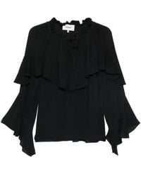 Ba&sh - Betty Ruffled Long-Sleeve Blouse - Lyst