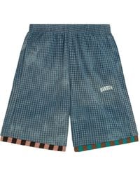 Barrow - Check Logo Shorts - Lyst