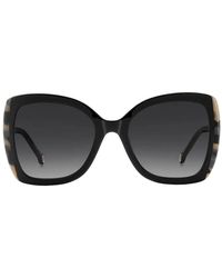 Carolina Herrera - Tortoiseshell-Effect Squared-Frame Sunglasses - Lyst