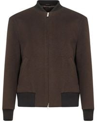 Lardini - Virgin Wool Zip-up Bomber Jacket - Lyst