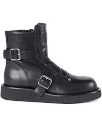 Ann Demeulemeester - Bottes À Détails De Boucles Sune - Lyst