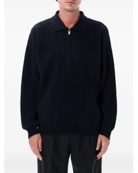 Roberto Collina - Pull À Col Zippé Et Poche Poitrine - Lyst