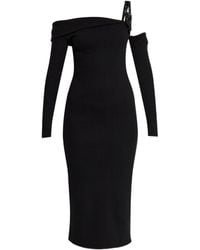 Versace Jeans Couture - Buckle-Detail Midi Dress - Lyst