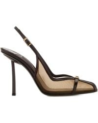 Le Silla - Vittoria Mesh Slingback Pumps - Lyst