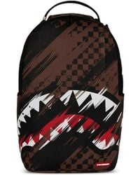 Sprayground - Checkered Shark-Print Backpack - Lyst