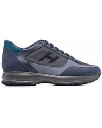 Hogan - Panelled Suede-leather Sneakers - Lyst