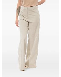 Ql2 - Striped Wide-Leg Trousers - Lyst