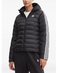 adidas - Three-Stripe Hooded Puffer Jacket - Lyst