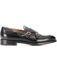 Doucal's Leather Monk-strap in Black for Men