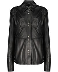 Ellery - Panelled Calf Leather Shirt - Lyst