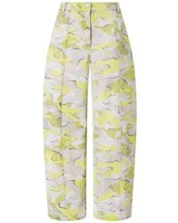 Pinko - Camouflage-Print Darted Trousers - Lyst
