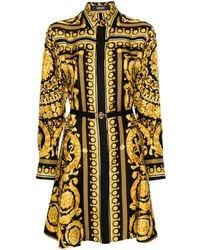 Versace - Robe courte Heritage en soie à imprimé baroque - Lyst