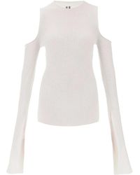 Rick Owens - Jersey de canalé con abertura - Lyst