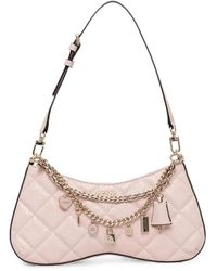 Guess - Libby Quilted Charm-Embellished Shoulder Bag - Lyst