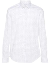 Calvin Klein - Chemise En Coton À Imprimé Géométrique - Lyst