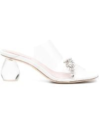 Simone Rocha - Embellished Perspex Heel Sandals - Lyst