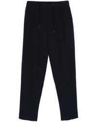 Giorgio Armani - Pleat-Detailing Straight Leg Linen Trousers - Lyst