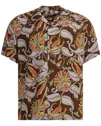 Sun Surf - Spider Lily Floral-Print Short-Sleeve Shirt - Lyst