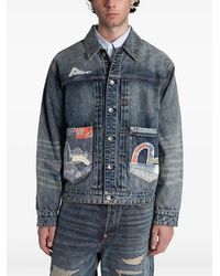 Evisu - Veste En Jean Patchwork Seagull - Lyst