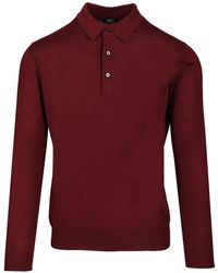 Fedeli - Long-Sleeve Polo Sweater - Lyst