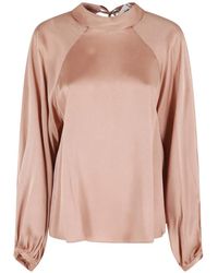 Semicouture - Carmina Tie Neck Blouse - Lyst