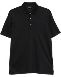 ZEGNA - Button Wool Polo Shirt - Lyst