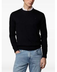 Hackett - Embroidered Cotton-Knit Sweater - Lyst