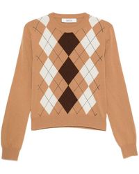 Jucca - Jersey Con Motivo De Rombos Y Cuello En V - Lyst
