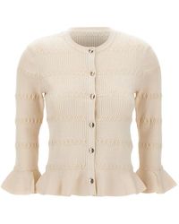 Liu Jo - Ruffled-Cuff Buttoned Cardigan - Lyst