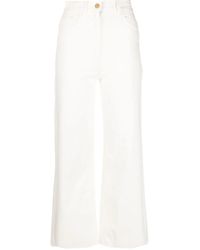 Elisabetta Franchi - High-Waisted Cropped Jeans - Lyst