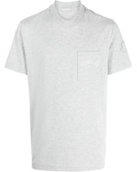 Moncler - Logo-embroidered Cotton-blend T-shirt - Lyst